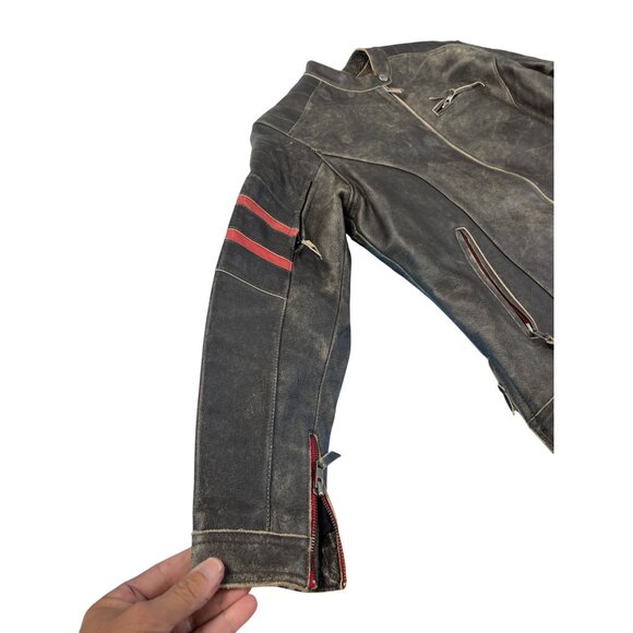 Power Trip Womens Brown Leather Motorcycle casual Jacket SKU 9247 - Picture 2 of 16